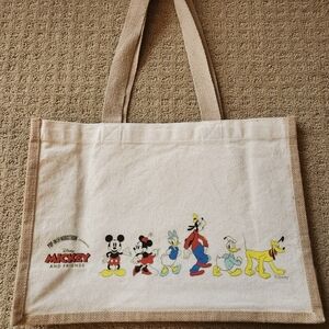 Disney Tote Bag, cream and burlap